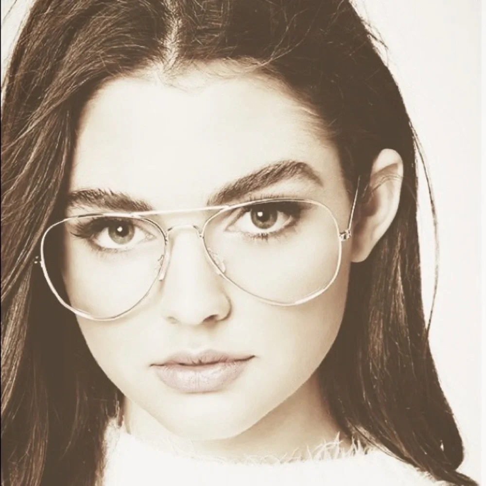 Gold Geometric Wire Glasses - Clear Lens Fashion Accessory NWOT